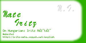 mate iritz business card